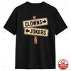 Vintage Direction Clowns To The Left Jokers To The Right 100% Cotton T Shirt Unisex Loose Summer Vintage Oneck Novelty Tees Y2K