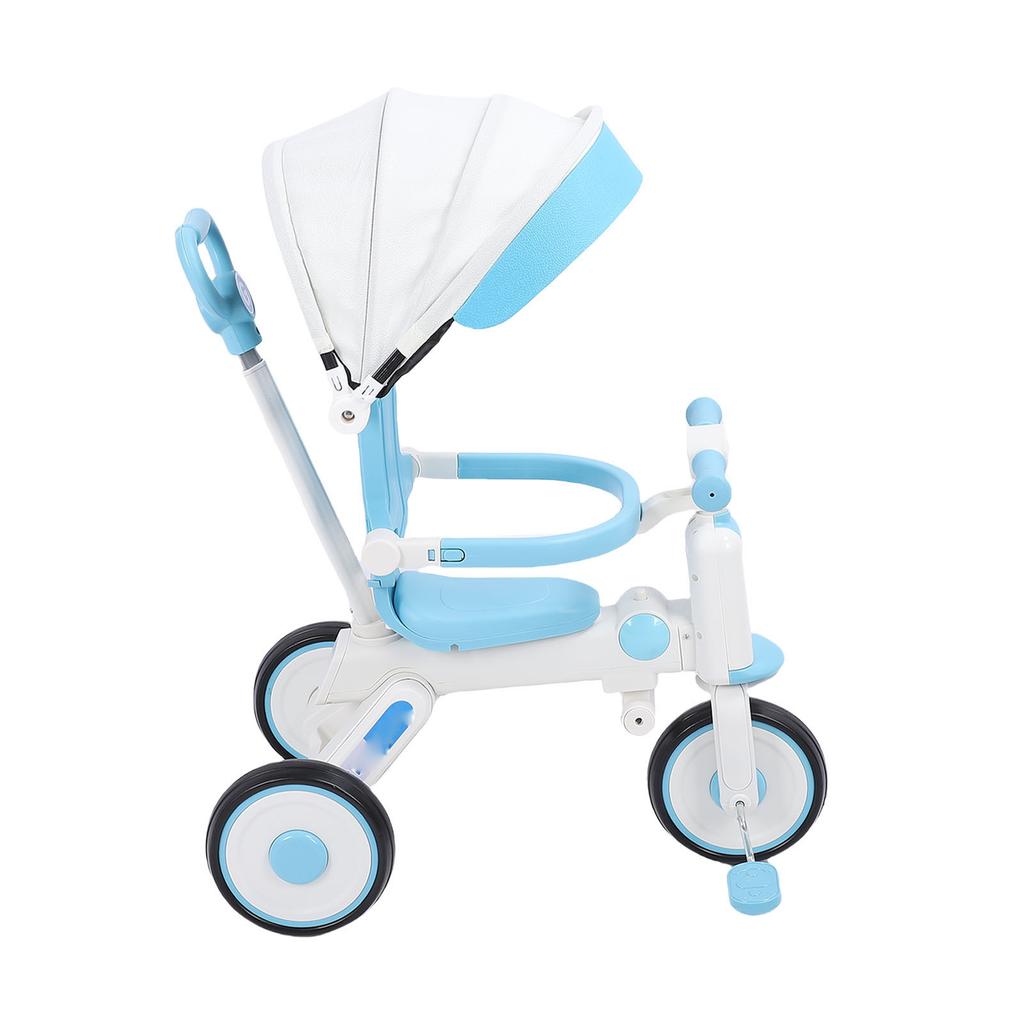Baby Tricycle with   Parents Push Handle Music Light Folding Canopy Toddler Kids Trike for 18 Month to 5 Years Boys Girls
