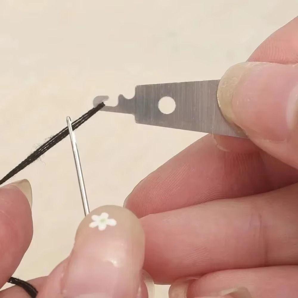 37PCS Stainless Steel Sewing Tool Set Large Eye Steel Manual Sewing Tool Kit  Crafting