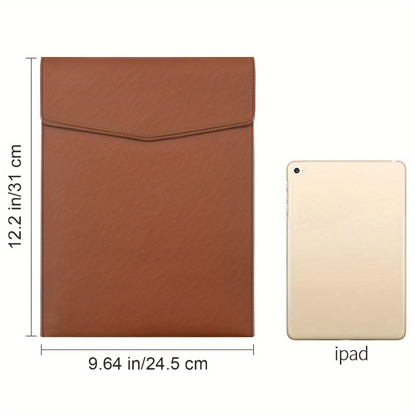 Professional File Folder with Magnetic Button Closure - Letter Size (A4 Compatible) Document Organizer Portfolio Case marrone
