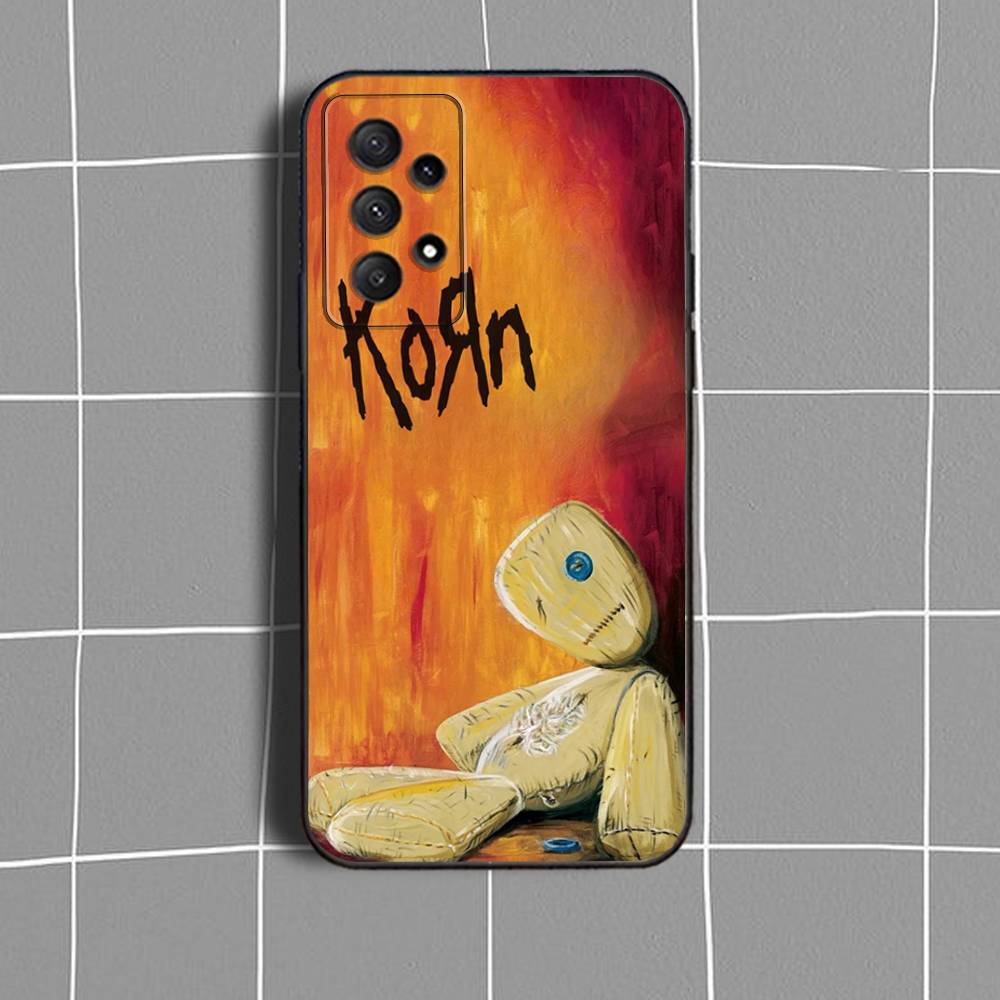 RockS Band K-Korn Phone Case For Samsung Galaxy A73,31,32,72,41,53,52,71,22,5G,Note,J7,8,9 Soft Black Cover