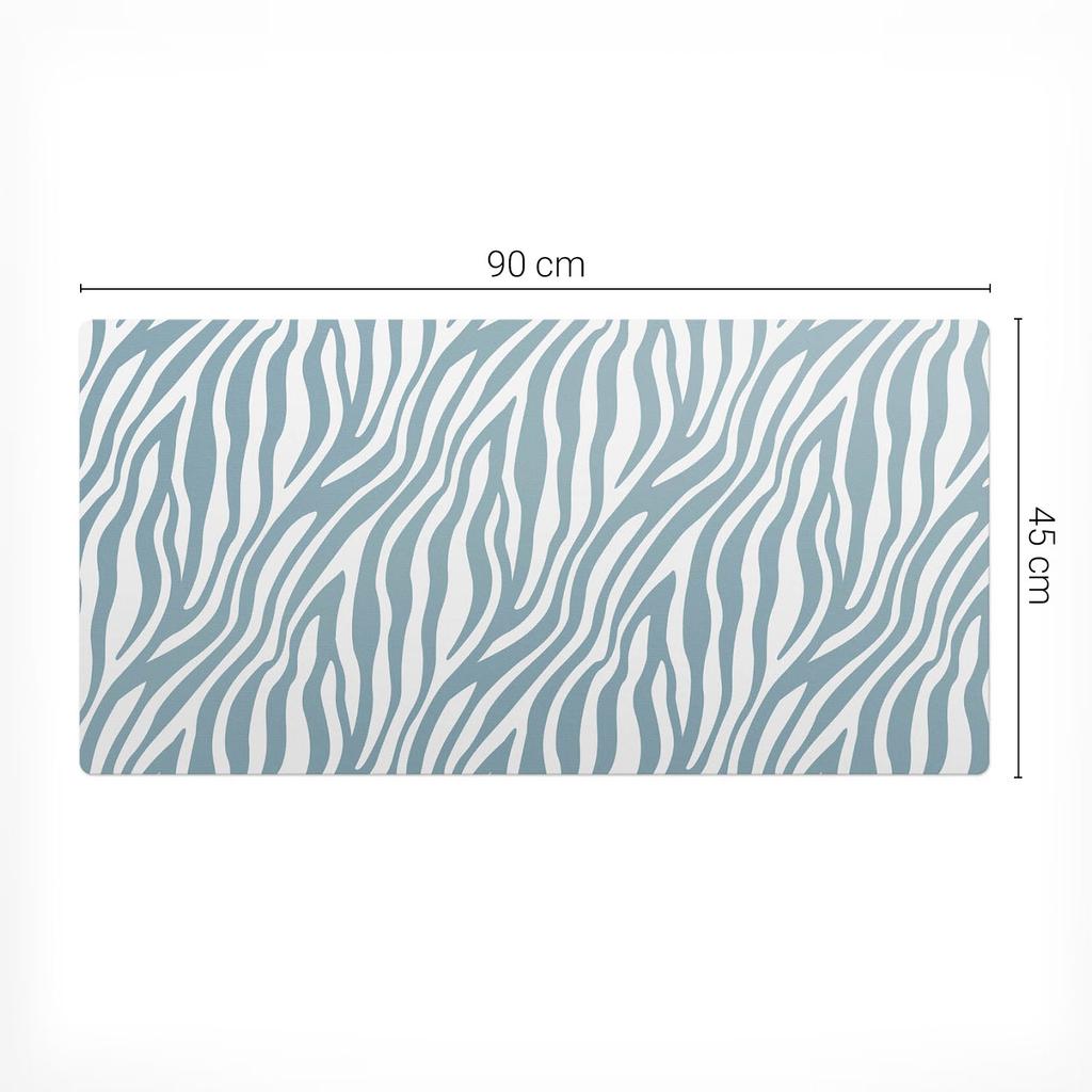 Anti-slip Protective Desk Mat with Zebra Print 90x45 cm