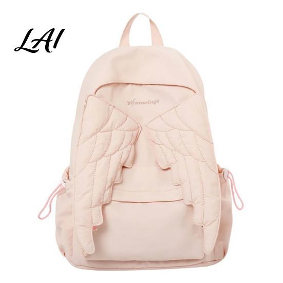Zaino ad Ala d'Angelo per Donne Ragazze Leggero in Nylon Borsa per Ragazze Scolastiche Grande Zaino per Libri Daypack Borsa Essenziale per Viaggi Outdoor Pendolarismo