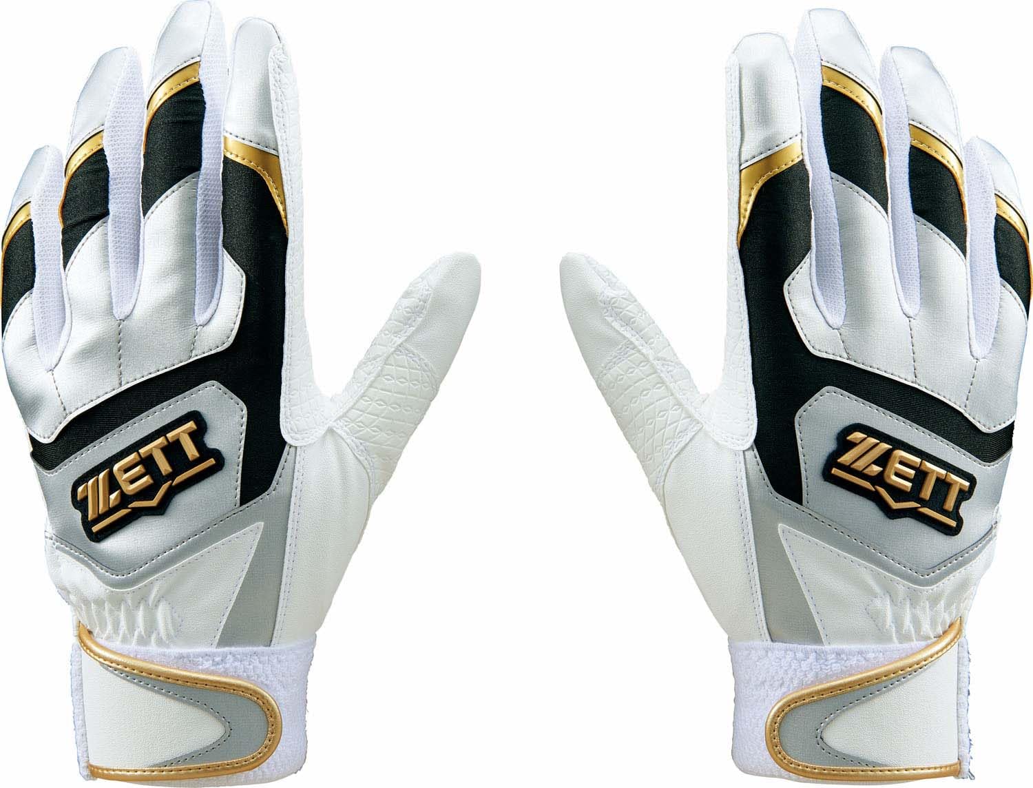 

ZETT Batting Gloves for Both Hands Silver x White M BG919G (1311)