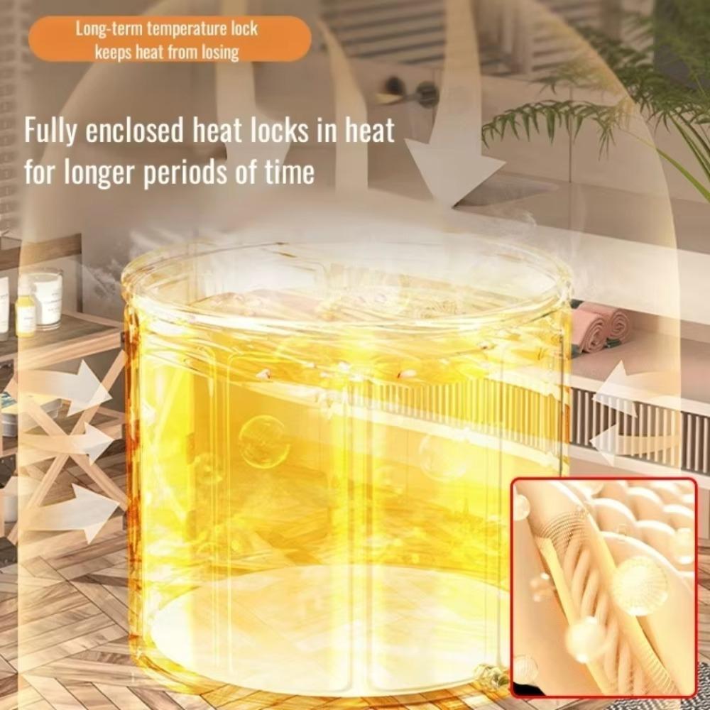 Faltbare Badewanne, tragbare Badewanne für Kinder und Erwachsene, Ganzkörper-verdickter Badeeimer, Langzeittemperaturverriegelte Badewanne