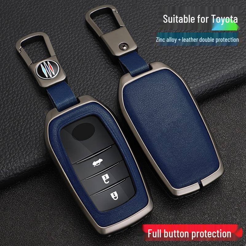 Toyota RAV4 Smart Key Zinc Alloy Leather Protective Case