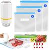 Automatic Electric Vacuum Sealing Machine 1/5/10Pcs Air Pump Sealer with Reusable Bags for Meal Prep Travel Food Storage
