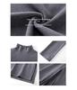 Women's Slimming Double-Sided Velvet Half-High Neck Top – Slim Fit, Flaw-Concealing Design, Niche Autumn/Winter Layer with Slit