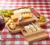 Cheese cutting board, serving snacks, cake stand, bamboo knives
