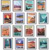 16 Pieces National Park Posters Vintage of 16 Travel Prints Wall Art Abstract Wall Art and Mountain Print Set Abstract Travel Unframed for Living
