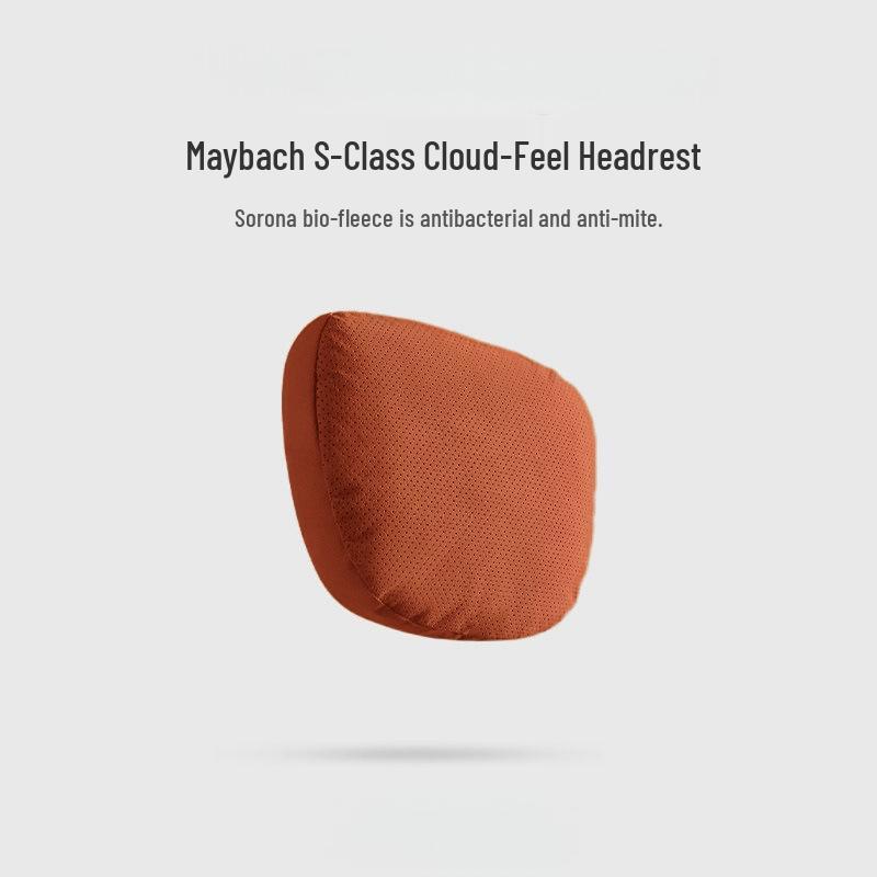 Mercedes-Benz S-Class Suede Perforated Car Headrest Pillow for Neck Protection