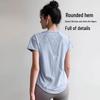 Atmungsaktives Schnelltrocknendes 3D-Schnitt-Mesh-Yoga-T-Shirt - Kurzarm