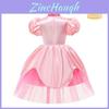 Super Mario Princess Peach Cartoon Role Play Costume Halloween Cosplay Dress