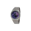 Customized Watch Modified Series Stainless Steel Case Waterproof Twilight Purple Quartz Men's Watch Purple Dial YinSePaoGuangBiaoKeBuXiuGangDai