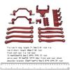 1/16 RC Upgrades Kit Front and Rear Shock Tower Metal Chassis Link Rods Steering Servo Mount for C64