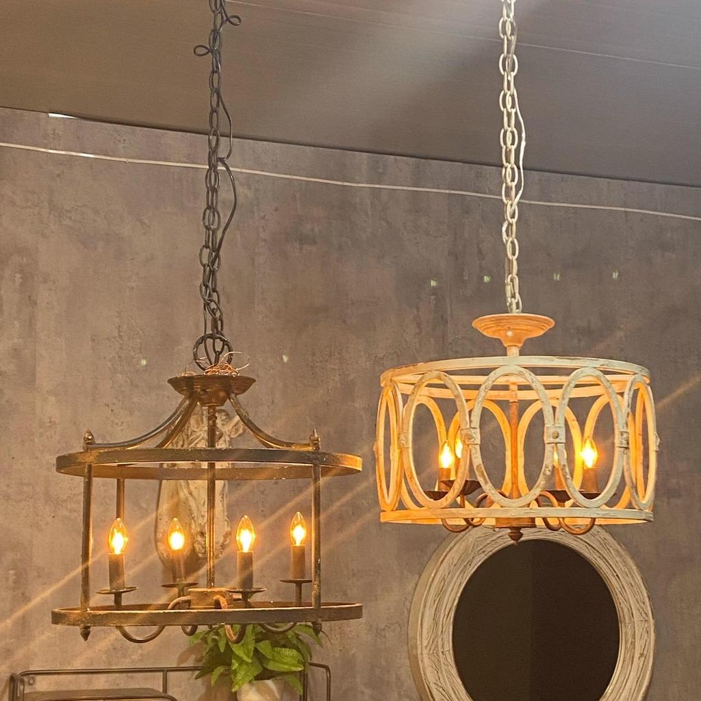 American Country Retro Wrought Iron Chandelier - Creative French Pastoral Ceiling Light for Living Room & Restaurant Decor