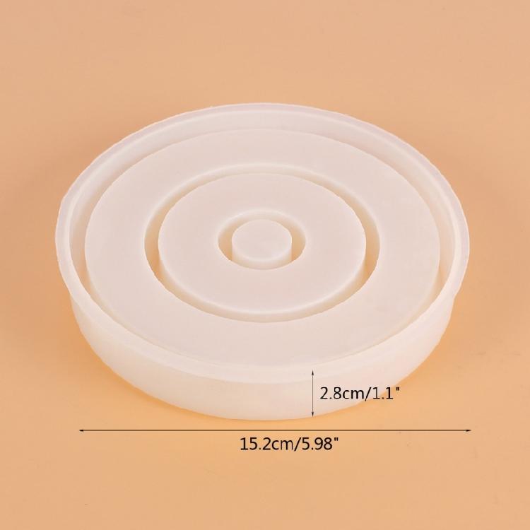 Circle Candlestick Mold Gypsum Plaster Mold for DIY Jewelry Organizer Home Decor