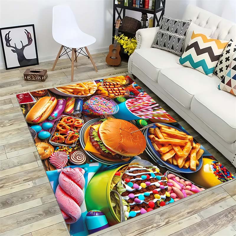 Cute Dogs Garden Area Rug, Pet Playground Floor Mat