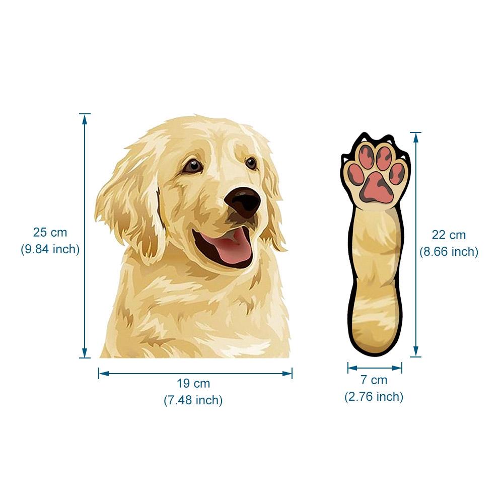 Funny Stickers On Car Rear Windshield and Wipers, Vinyl Cartoon Film Cat Dog Moving Hand Tail Decals Auto Rear Window Decoration