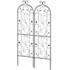 2 Packs Metal Garden Trellis for Climbing Plant Support 60x15 In Rustproof