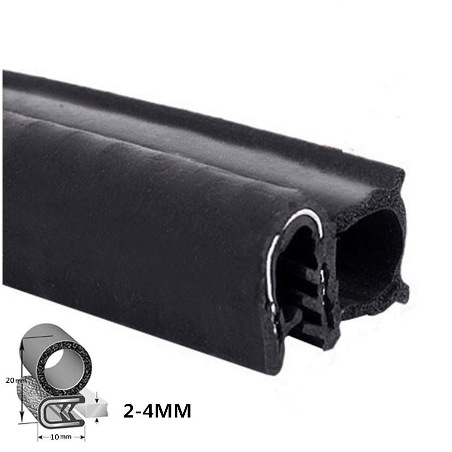 3 Meters 20mm Universal Door Edge Trim Protector Guard Hardwearing Car Auto Truck Ship Dustproof Rubber Seal Strip With Steel Sheet
