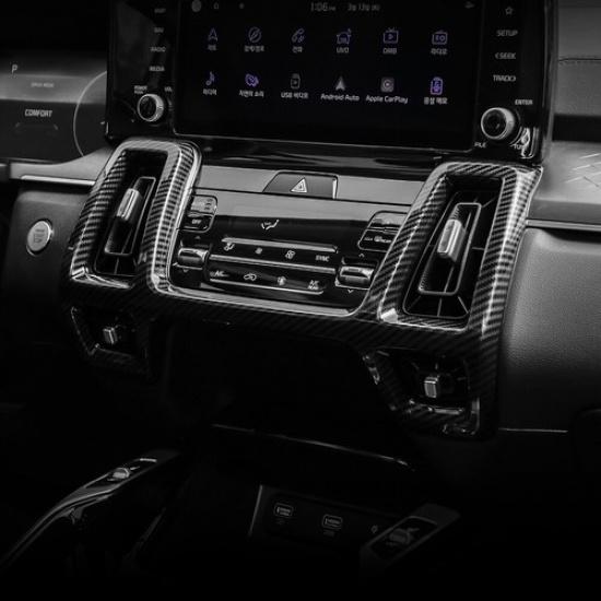 ABS Central Air Vent Outlet Cover Trim For Kia Sorento LHD - Accessories Carbon Fiber Style