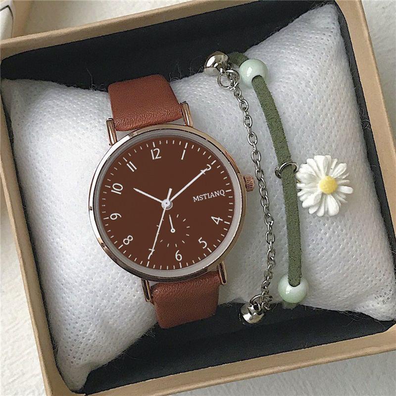 Niche Watch Female Style High Value Watch Junior High School Students Antique Style High Sense Small Fresh Student Quartz Watch