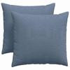 Sofa Cushions 2 Pieces Blue 45 X 45 Cm Cord Fabric