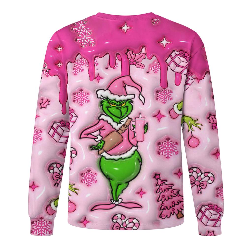 Men's Christmas Printed Imitation Cotton Long-sleeved Shirt