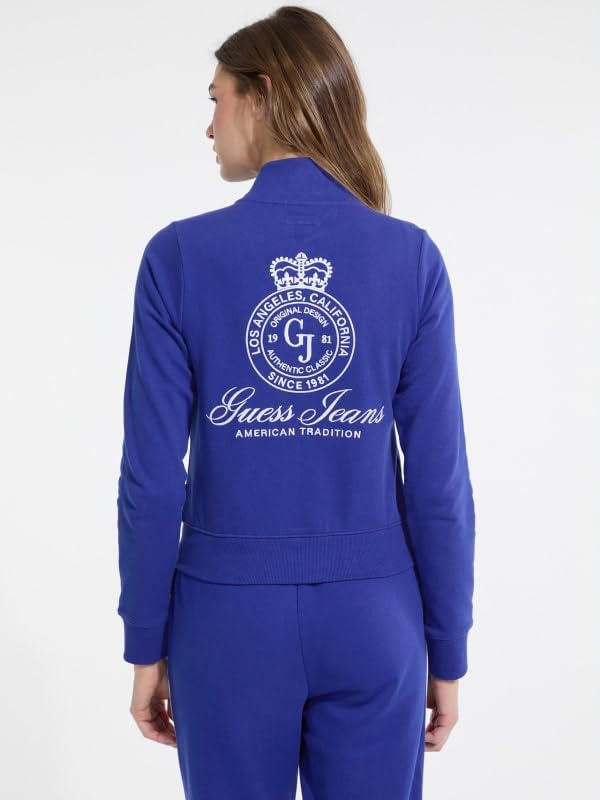 GUESS JEANS VOLLEDIGE RITS HOGE KRAAG SWEATSHIRT