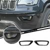 Black Front Fog Light Cover Fog Lamp Frame Trim For Jeep Grand Cherokee 2018-21