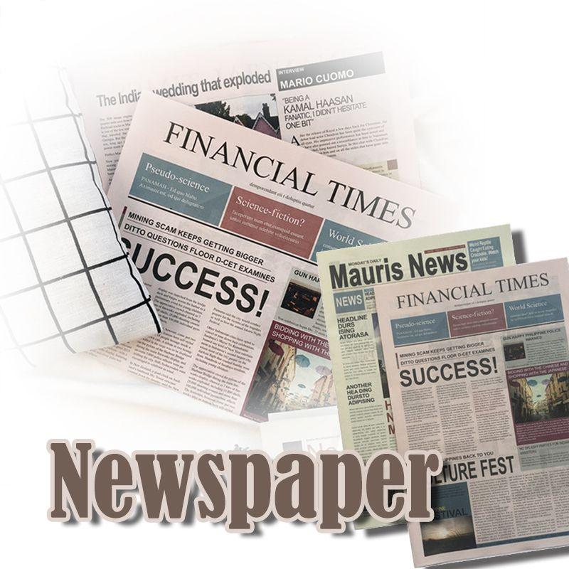 2pcs English Newspaper Vintage Style Photography Background Shooting Props