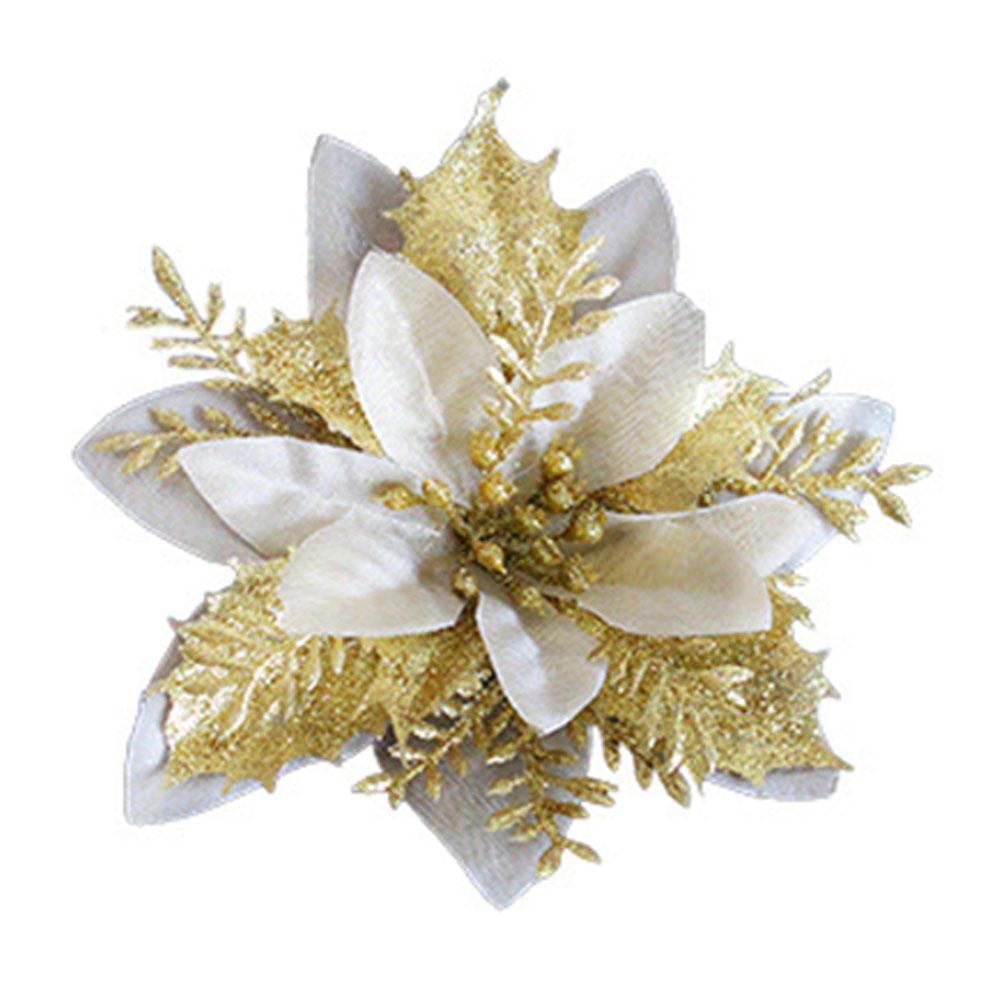 Xmas Decoration Christmas Flower Christmas Wreaths Christmas Flower Plastic 13*13*1cm Christmas Tree Decoration