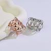 Butterfly Scarf Ring Hollow-out Ring, Rhinestone Holder, Elegant Design Clip Slide for Women Shirts Neckerchiefs Shawls Silk Scarves Stylish