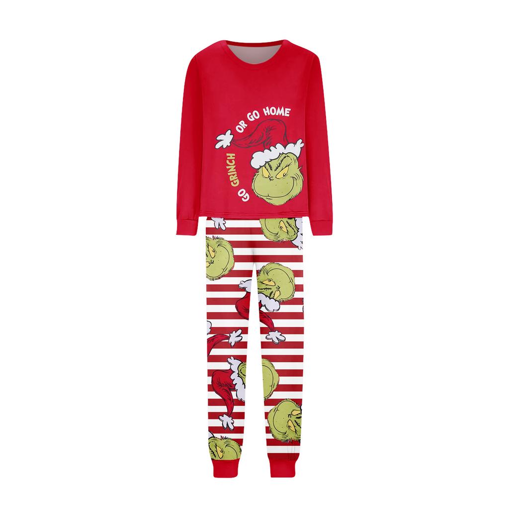 Christmas Print Cute Family Set Pajamas, Home Clothes, Family Set Long Sleeve Top Pants Set