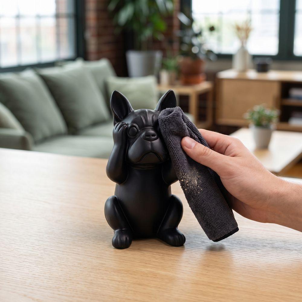 3pcs Animal Crafts French Bulldog Statue Decorations Dog Ornaments Coffee Table