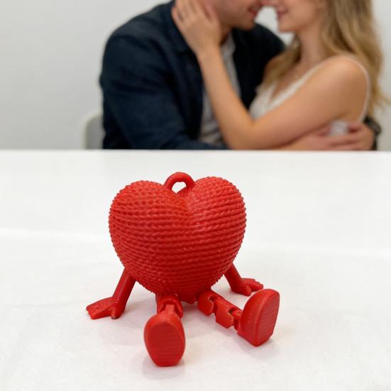 3D-gedruckte Liebesornamente Herzfiguren Kreatives Gewebtes Sitzendes Design Heimdeko Valentinstagsgeschenk Dekorative Skulpturen Desktop-Akzent