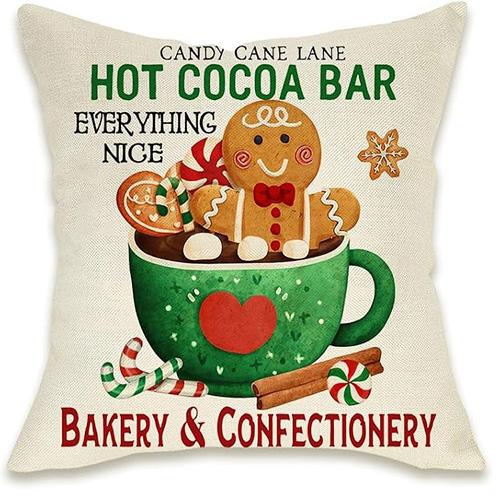 Gingerbread Delights: Festive Christmas Pillowcases with Baked Goodies Designs Sofas, Bedroom Pillow Covers, Holiday Gifts