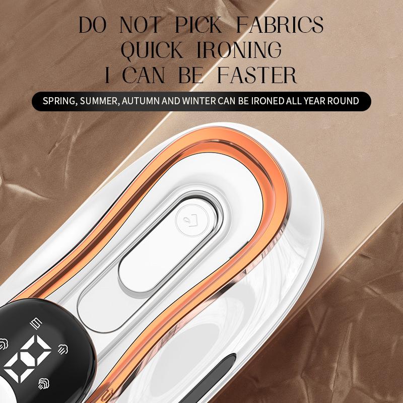 Handheld Steam Iron Foldable Garment Steamer 1200W Power Portable 4 Speed Steamer Touch Screen Rotary Electric Iron