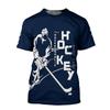 Camiseta Deportiva de Hockey con Estampado 3D Nueva de Verano Camisetas Gráficas para Hombres Amantes del Hockey y el Fitness Mangas Cortas Moda Camisetas