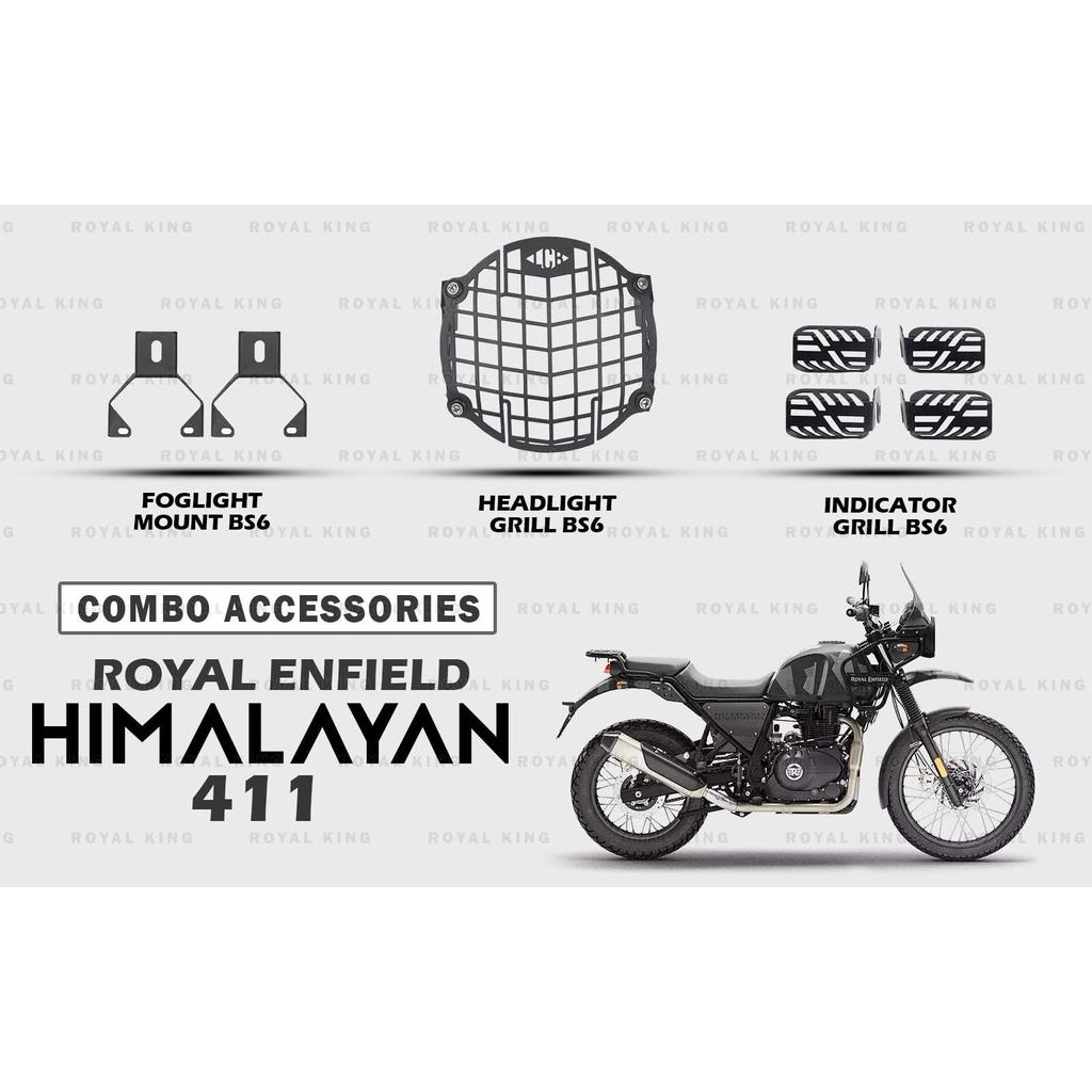 Combo de Parrilla para Faro y Parrilla para Intermitentes Royal Enfield Apto Para Himalayan 411 BS6