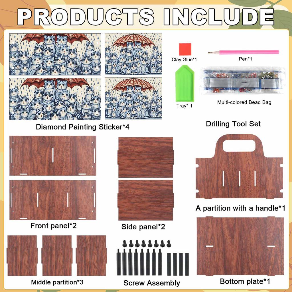 DIY Diamond Painting Storage Box Diamond Painting Kit Diamond Art Painting Storage Box Kit Desktop Art Decoration Gift
