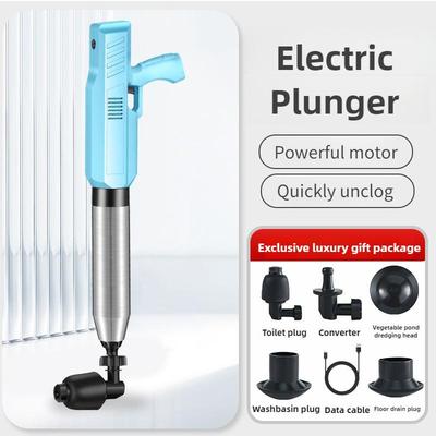 Wireless Toilet Plunger Cleaner Pressure Toilet Electric Plunger High Anti-splash Sewer Drain Pneumatic Dredge Equipment