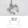 WAZZJ Kitchen Wall Faucet Brushed Nickel Wall Mounted Faucet 3" to 9" Adjustable Spread