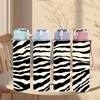 1PC Zebra Stripe Animal Skin Pattern Print 750ml Color Plastic Sports Water Bottle Leakproof Flip Straw Lid Suitable for Sports Office Home Use