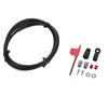 Hydraulic Disc Brake Hose Kit 6.6FT Rubber Metal Hydraulic Disc Brake Hose Fitting Kit for HRD Red