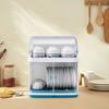 Bymaocar 2-layer Dish Drying Rack Kitchen Drainage Storage Rack, Cutlery Drainer PP Plastic with Detachable Drip Tray Dust-proof