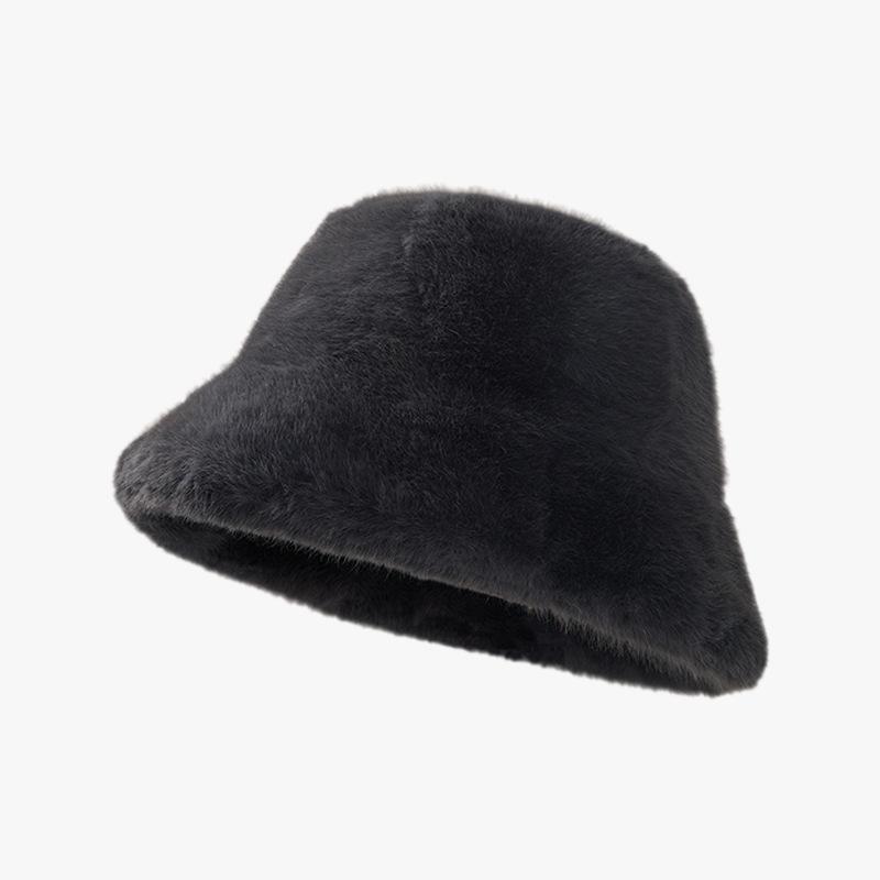 

Korean Style Fisherman Hat for Women In Winter Plus Velvet Thickened Fashionable and Versatile New Hat with High End Solid Color Simple Warmth One size
