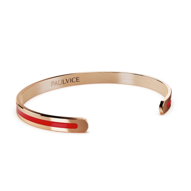 PAULVICE C-Line Cuff Red - Rose Gold PVJ004RD