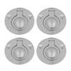 4Pcs M5 Flush Ring Pull Round Wear Proof Stainless Steel Marine Deck Boat Round Deck Recessed